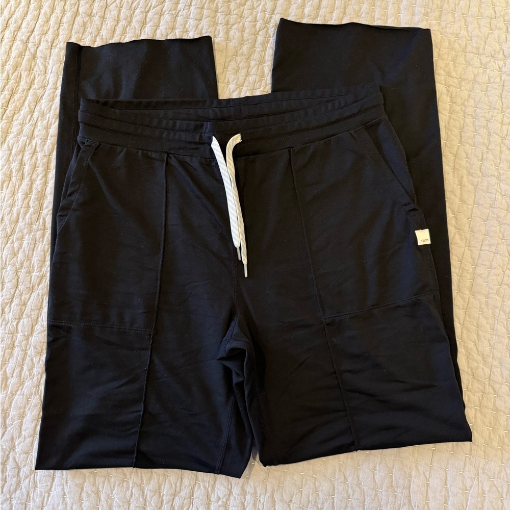 Vuori Women's Pants Halo Wide Leg Flare Black Size Large VW425 - Picture 9 of 10